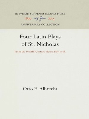 cover image of Four Latin Plays of St. Nicholas